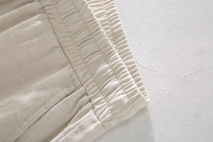 Cotton Linen Drawstring Shorts
