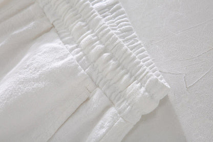 Men's Linen Drawstring Cropped Pants