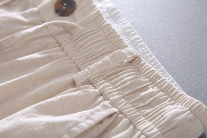 Men's Lightweight Linen Cropped Pants