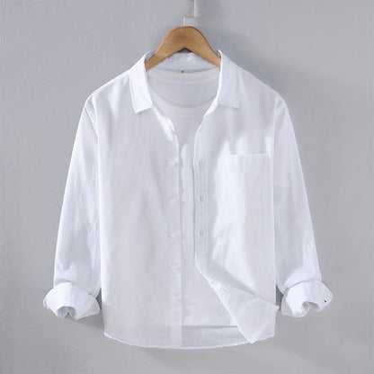 Retro Linen Cotton Long Sleeve Shirt
