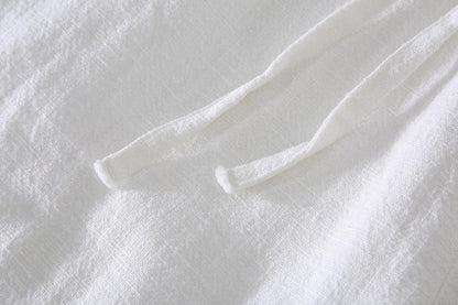 Men's Linen Drawstring Cropped Pants